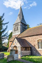Fototapeta na wymiar St Marys church, Bromsberrow, Gloucestershire, England UK