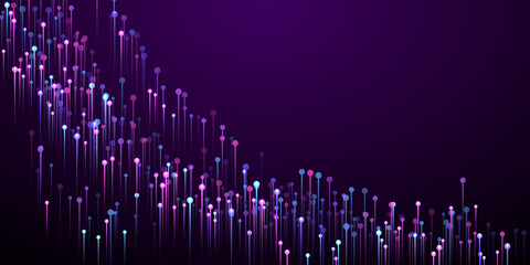 Dynamic vertical line beams fiber optics vector.