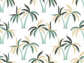 Fototapeta na wymiar Palm tree minimal seamless pattern vector design.