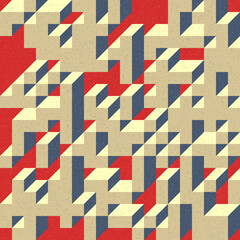 Fototapeta premium Implementation of Edward Zajec’s “Il Cubo” from 1971. Essentially a Truchet tile set of 8 tiles and rules for placement art illustration