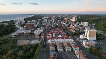 Miri, Sarawak Malaysia - May 2, 2022: The Landmark and Tourist Attraction areas of the of Miri...