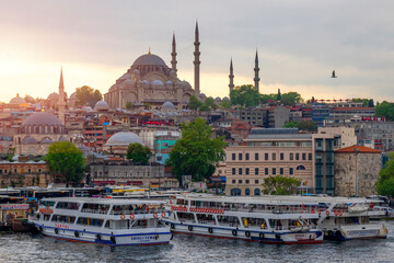 istanbul-turkey 05.May.2019 Suleymaniye Mosque at sunset