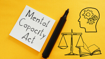 Mental capacity act is shown using the text - obrazy, fototapety, plakaty