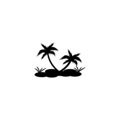 Fototapeta na wymiar coconut tree Icon Logo Template vector illustration