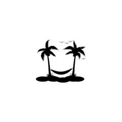 coconut tree Icon Logo Template vector illustration