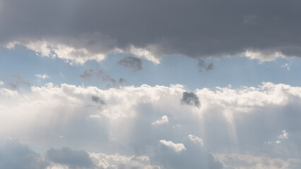 Fototapeta na wymiar silver lining in the clouds - sunrays
