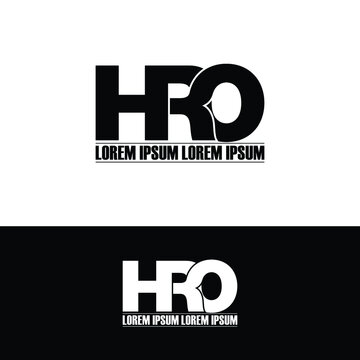 HRO letter monogram logo design vector