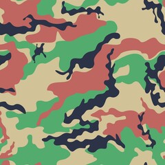 
Camouflage urban abstract seamless pattern for textiles, trendy print.