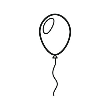 Balloon. Coloring pages. black and white picture.