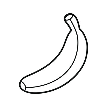 Banana. Coloring pages. black and white picture.