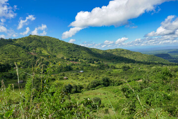 Fototapeta na wymiar Scenic mountain landscapes against sky at Mbeya, Tanzania