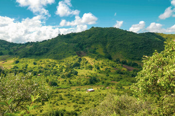 Scenic mountain landscapes against sky at Mbeya, Tanzania