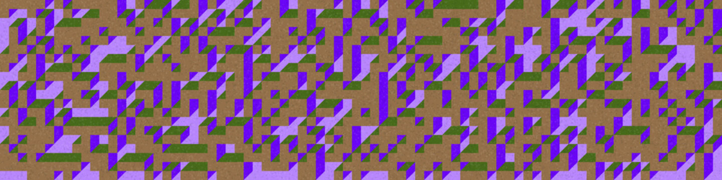 Implementation of Edward Zajec&rsquo;s &ldquo;Il Cubo&rdquo; from 1971. Essentially a Truchet tile set of 8 tiles and rules for placement art illustration