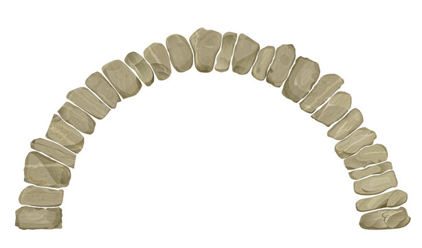 The texture of an arch made of wild stone