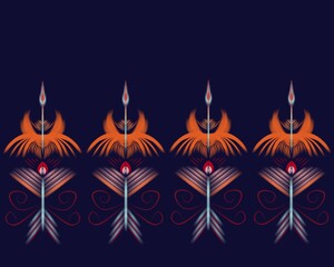 Ikat art pattern Native American African Asian Clothing Prints Abstract Background