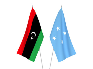 Libya and Federated States of Micronesia flags