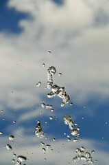 Gouttes de jet d'eau