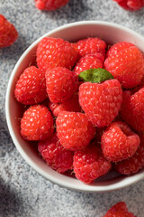 Raw Red Organic Raspberries