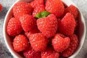 Raw Red Organic Raspberries