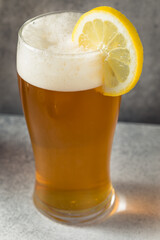 Cold Boozy Refreshing Lemon Beer Shandy