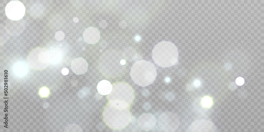 Aufkleber Shiny glare light effects with colorful shimmer. Beautiful glare effect with bokeh. Shining abstract background. Vector illustration