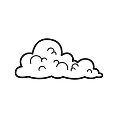 Cloud. Icon. Coloring pages. black and white picture.