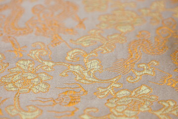 Traditional pattern on Chinese silk fabric