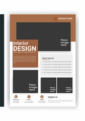 Corporate Flyer template for interior design