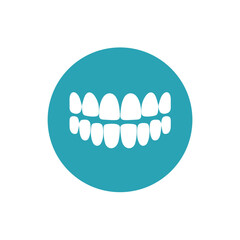 Dental icon logo, vector flat design.
