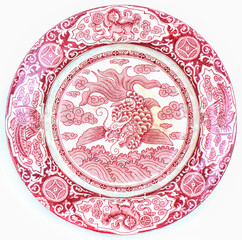 Very old Holland plate isolated on a white background