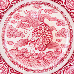 Conceptual art, Very old Holland plate over 150 years. isolated on a white background