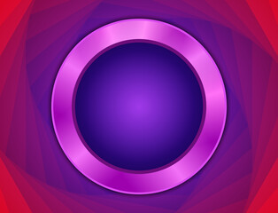 Abstract vector pattern geometric background illustration with purple round banner