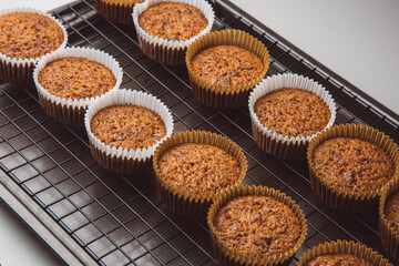 Carrot cupcake without frosting