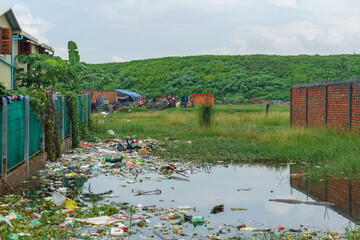 Urban trash in Phnom Penh, Cambodia