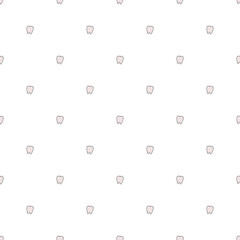 Seamless tooth pattern. Colored dental background. Doodle vector illustration with tooth