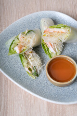 Pancake made with transparent rice flour