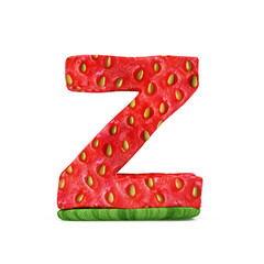Strawberry Alphabet Letters isolated on white background (Letter Z)