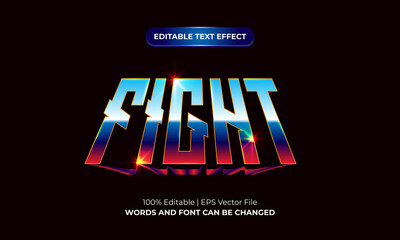 Naklejka premium Fight modern comic style 3d editable text effect graphic style