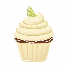 Delicious cupcake. Dessert vector illustration design