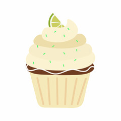 Delicious cupcake. Dessert vector illustration design