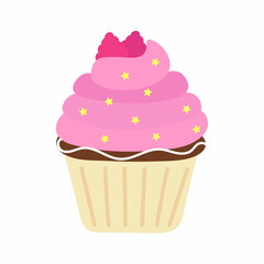 Delicious cupcake. Dessert vector illustration design