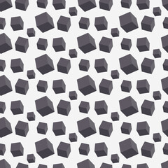 abstract black cube seamless pattern