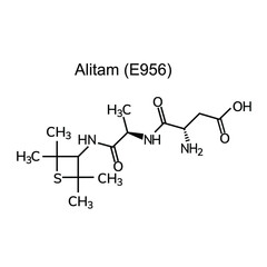 Structural chemical formula on white background
