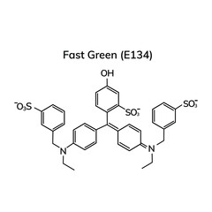 Structural chemical formula on white background
