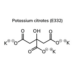 Structural chemical formula on white background
