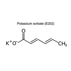Structural chemical formula on white backround
