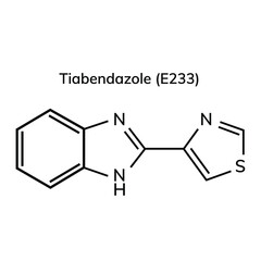 Structural chemical formula on white background
