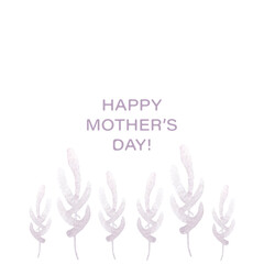 watercolor tender cards for mother's day. Leaves. 