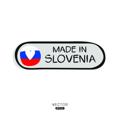 Made in Slovenia, vector illustration.