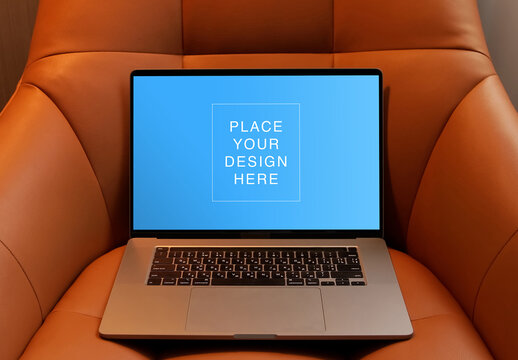 Mockup Template Laptop at Home for Presentation